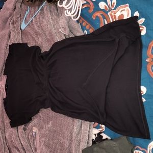 Sen black midi length dress with side split in size medium - worn once